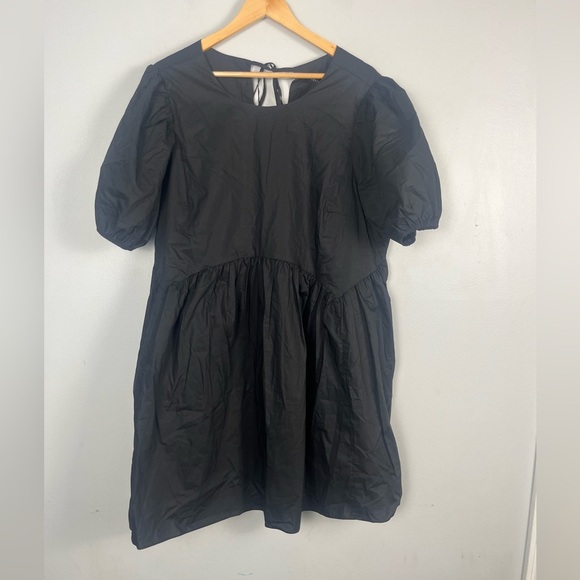 new Anthropologie English Factory Plus Puff-Sleeve Mini Dress black size 1X - Picture 4 of 10